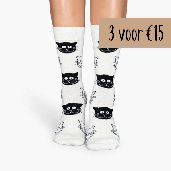 snorkel Religieus elf Happy cats sokken maat 36-41 | 4 prints - OPZNKOP store