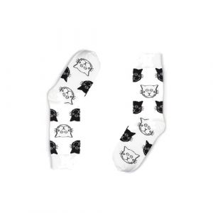 happy-cat-socks-wit-zwart