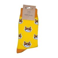 KJUN-katten-sokken-geel